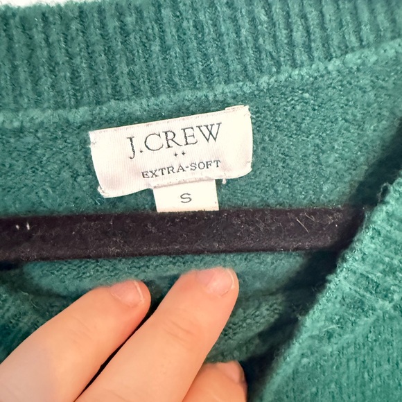 J. Crew green Crew Neck wool blend Sweater - Picture 4 of 5